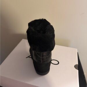 Aldo Women's Black Faux Fur Winter Boots